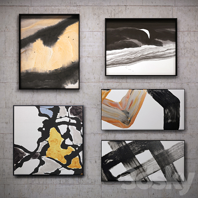 The picture in the frame: 11 Pieces (Collection 41) Abstract 3DSMax File - thumbnail 2