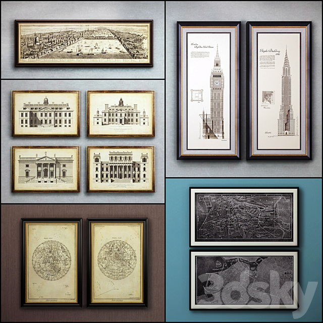 The picture in the frame: 13 pieces (32 collection) 3DSMax File - thumbnail 1