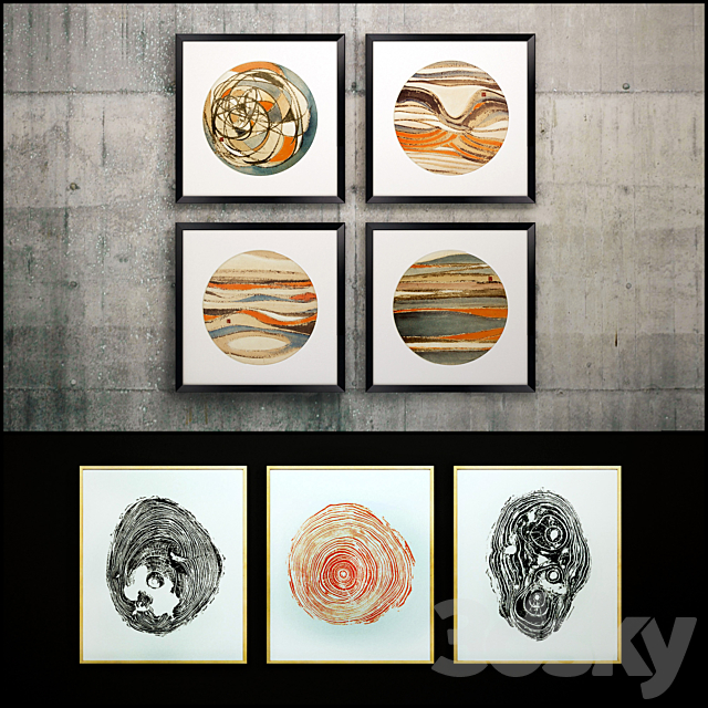 The picture in the frame: 13 pieces (the collection of 31) Abstract 3DS Max Model - thumbnail 2