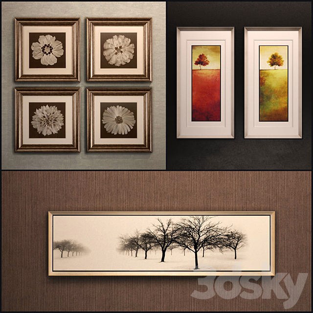 The picture in the frame: 15 piece (Collection 20) 3DSMax File - thumbnail 1