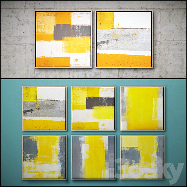 The picture in the frame: 19 piece (Collection 36) Abstract 3DSMax File - thumbnail 2