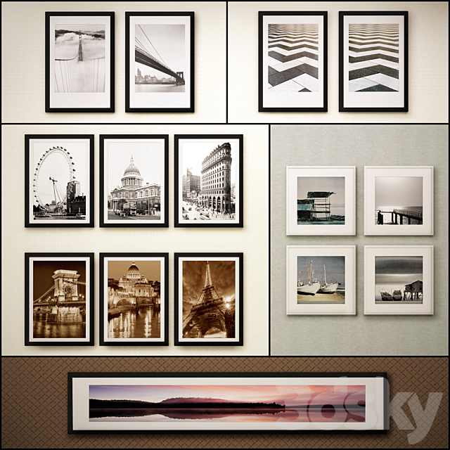 The picture in the frame: 20 piece (Collection 39) Picture Frame 3DSMax File - thumbnail 1