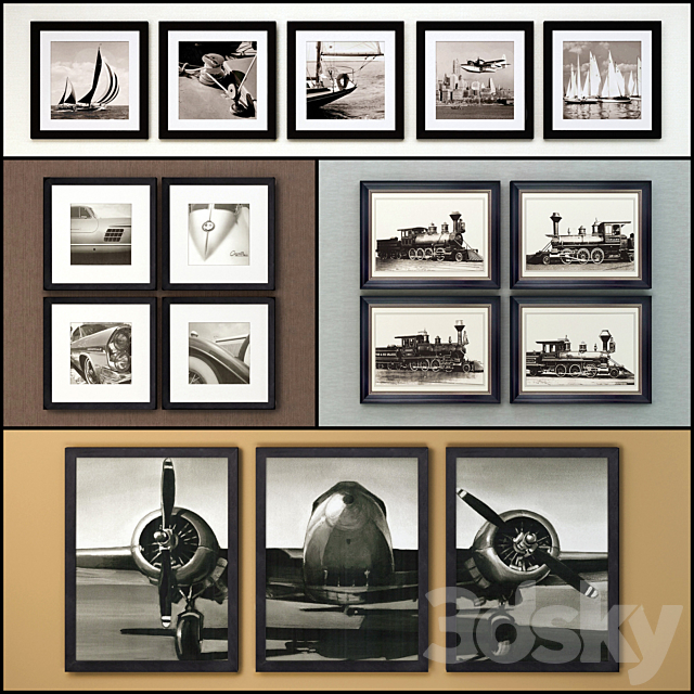 The picture in the frame: 24 Pieces (collection 60) Picture Frame 3DSMax File - thumbnail 1