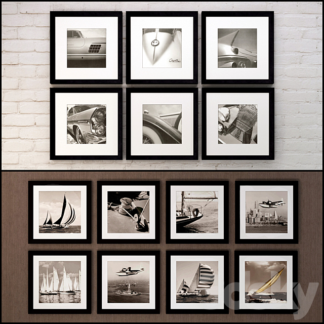 The picture in the frame: 24 Pieces (collection 60) Picture Frame 3DSMax File - thumbnail 3