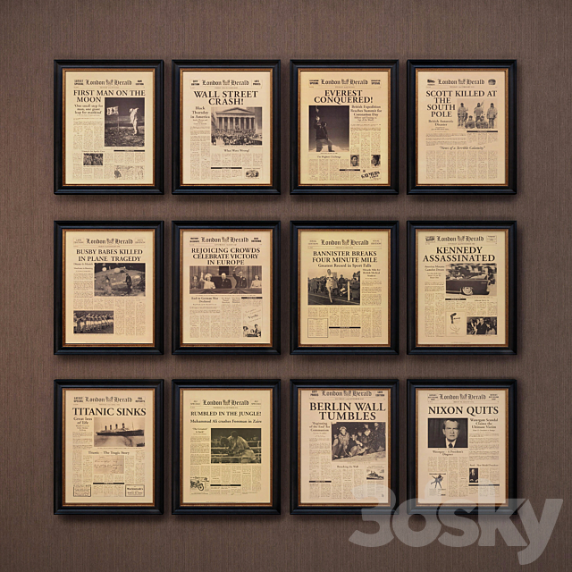 The picture in the frame: 24 Pieces (collection 85) 3ds Max - thumbnail 1