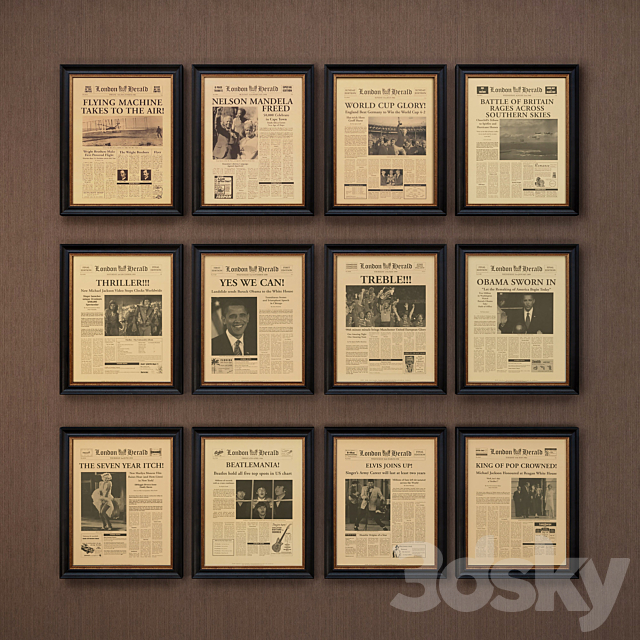 The picture in the frame: 24 Pieces (collection 85) 3ds Max - thumbnail 2