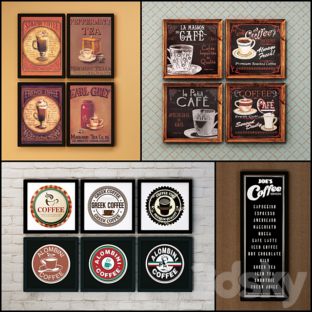 The picture in the frame: 45 Pieces (collection 76) Bar topic 3ds Max - thumbnail 1