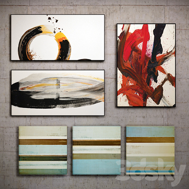 The picture in the frame: a collection of 43. Abstract 3DS Max Model - thumbnail 1