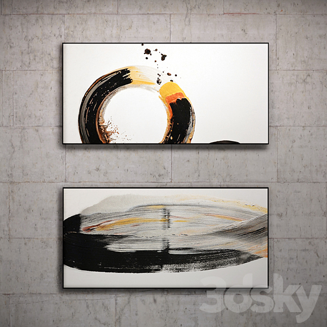 The picture in the frame: a collection of 43. Abstract 3DS Max Model - thumbnail 2