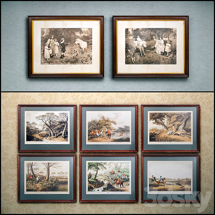 The picture in the frame: a collection of 44 etchings 3DS Max - thumbnail 1