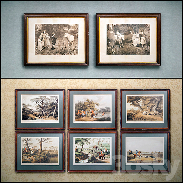 The picture in the frame: a collection of 44 etchings 3DSMax File - thumbnail 1