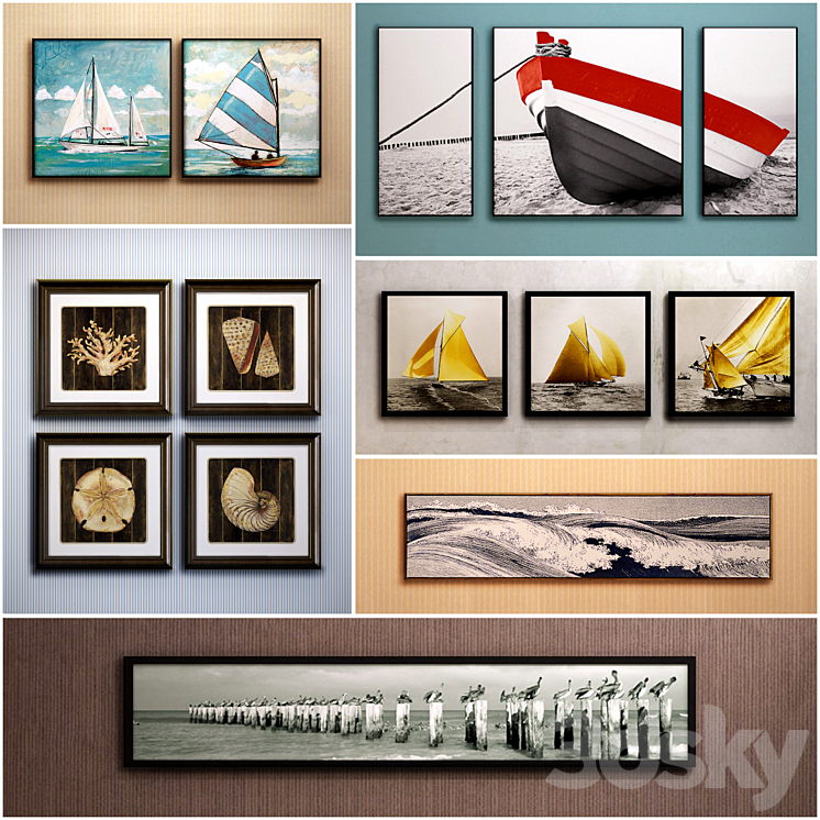 The picture in the frame: a collection of 45 Marine theme 3DS Max - thumbnail 1