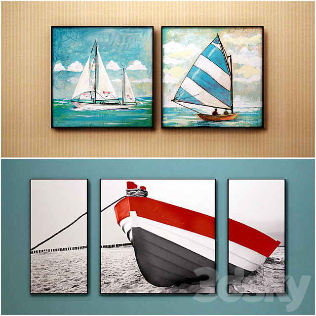 The picture in the frame: a collection of 45 Marine theme 3DSMax File - thumbnail 2