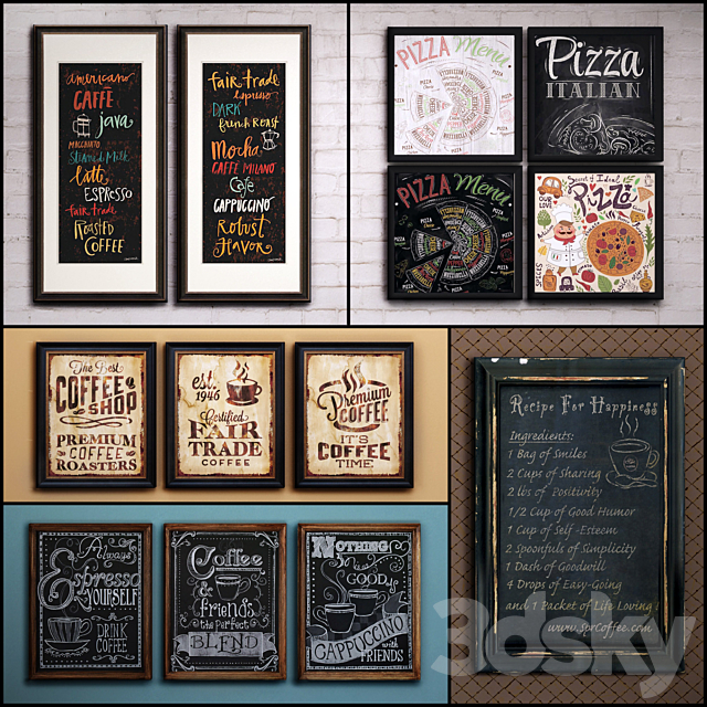 The picture in the frame: a collection of 47 Bar topic 3DS Max Model - thumbnail 1