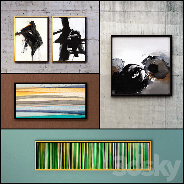 The picture in the frame: a collection of 71. Abstract 3ds Max - thumbnail 1