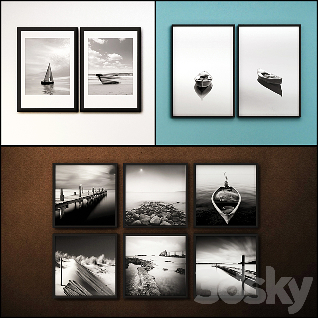 The picture in the frame: a collection of 82 photo frame 3DSMax File - thumbnail 1