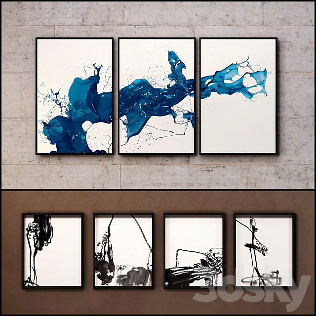 The picture in the frame: a collection of 84. Abstract 3DSMax File - thumbnail 1