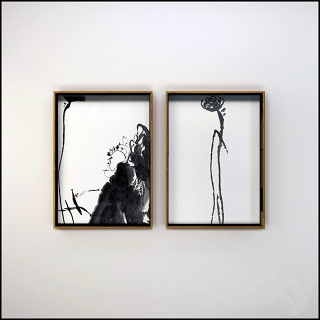 The picture in the frame: a collection of 84. Abstract 3DSMax File - thumbnail 3