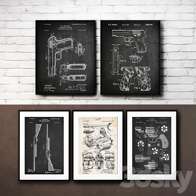 The picture in the frame. Collection of 107 Weapons 3ds Max - thumbnail 2