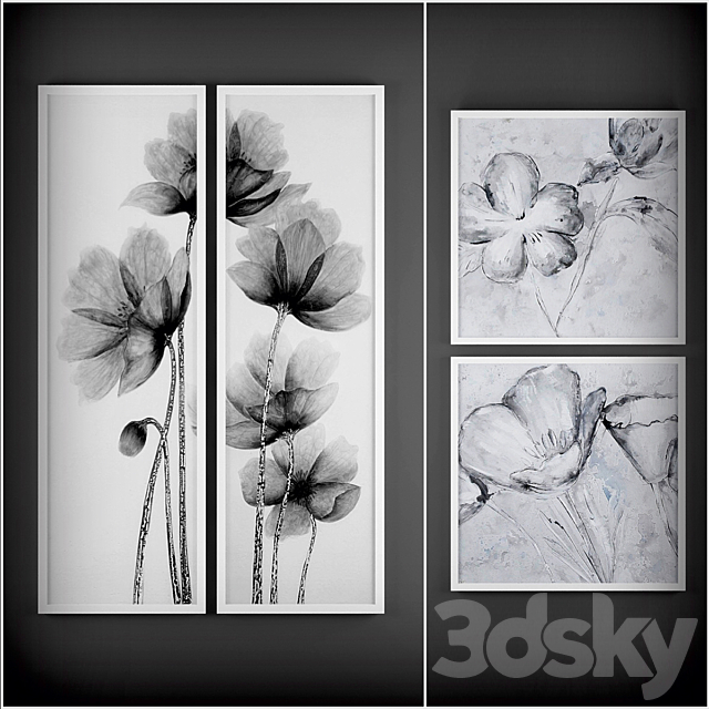 Triptychs and diptychs Collection 3DSMax File - thumbnail 3