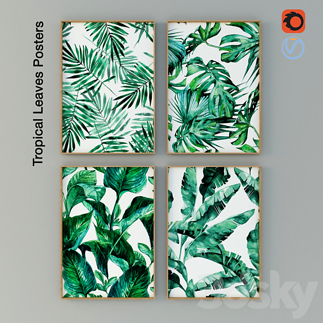 Tropical Leaves Posters 3ds Max - thumbnail 1