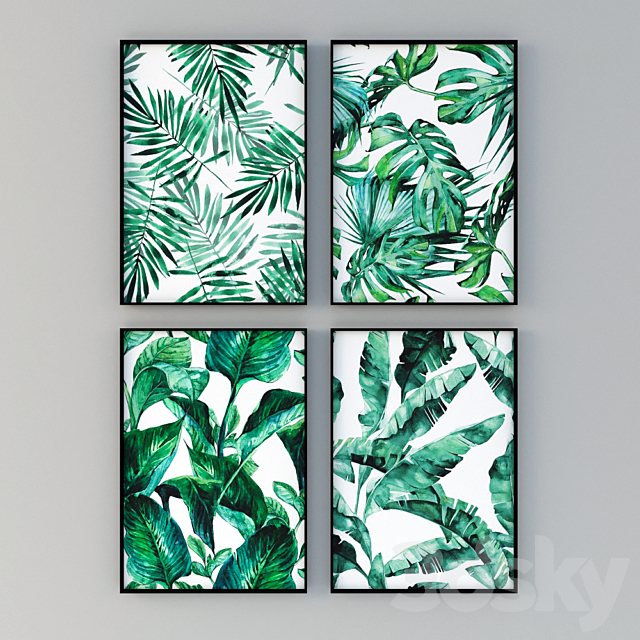 Tropical Leaves Posters 3ds Max - thumbnail 2