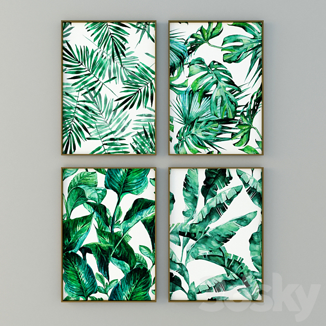 Tropical Leaves Posters 3ds Max - thumbnail 3