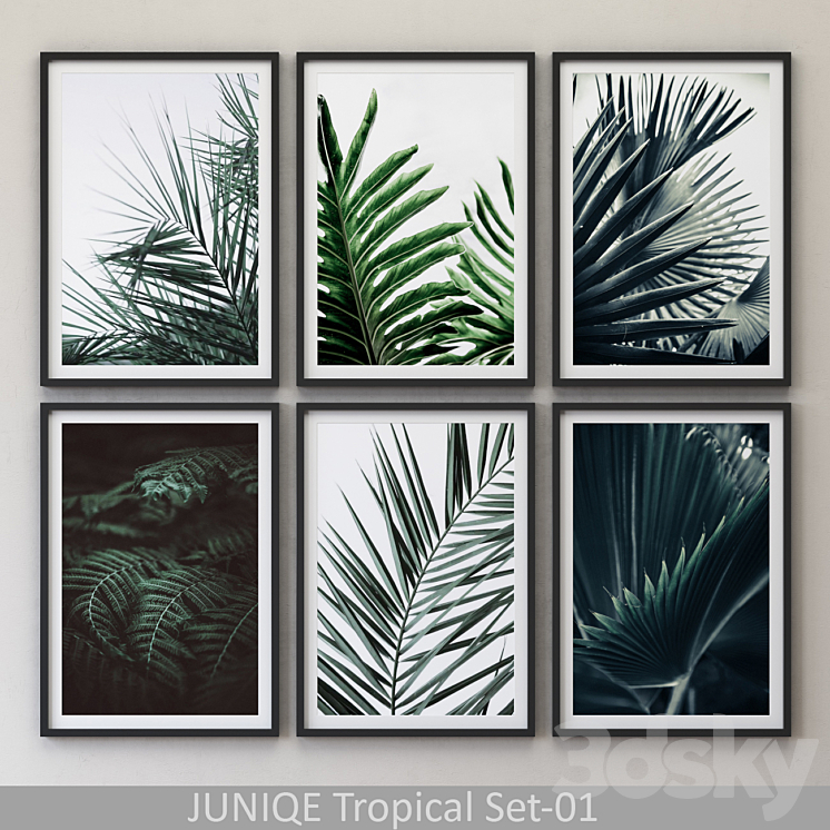 Tropical Set-01 Framed 3DS Max - thumbnail 1