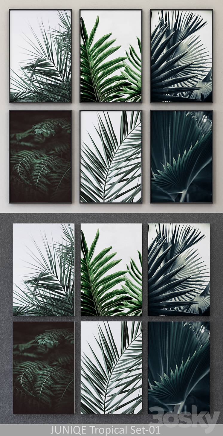 Tropical Set-01 Framed 3DS Max - thumbnail 2