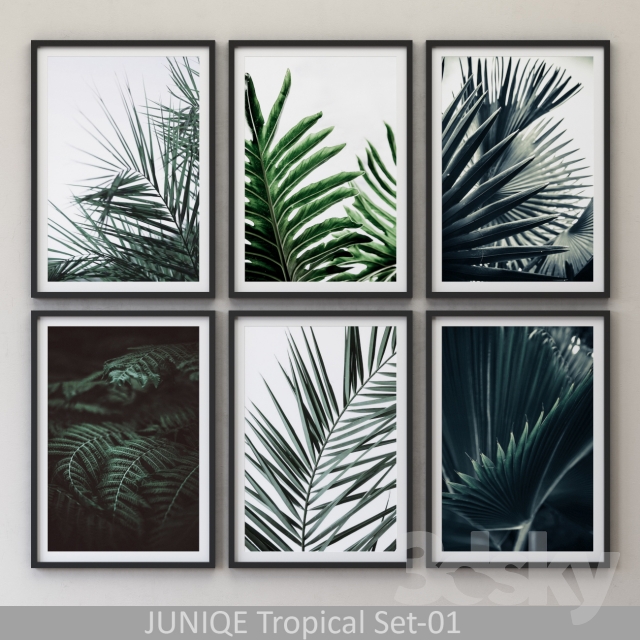 Tropical Set-01 Framed 3DS Max - thumbnail 3