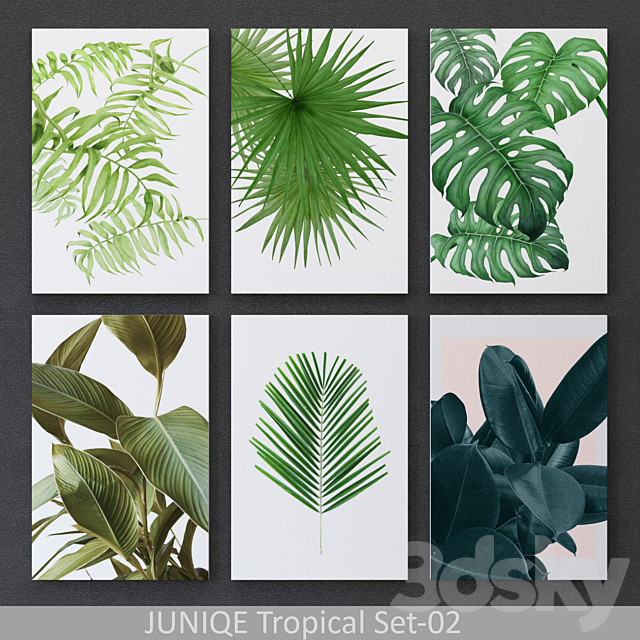 Tropical Set-02 Framed 3ds Max - thumbnail 1