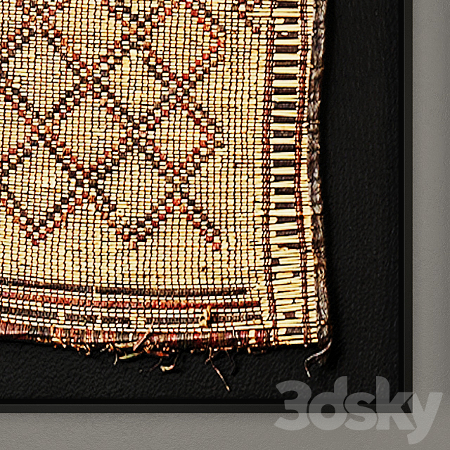 Tuareg Woven Mat Art RH Collection 3ds Max - thumbnail 2