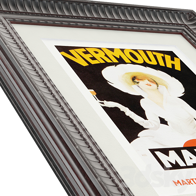 Vermouth Martini (ca. 1918) Framed Print 3DSMax File - thumbnail 2