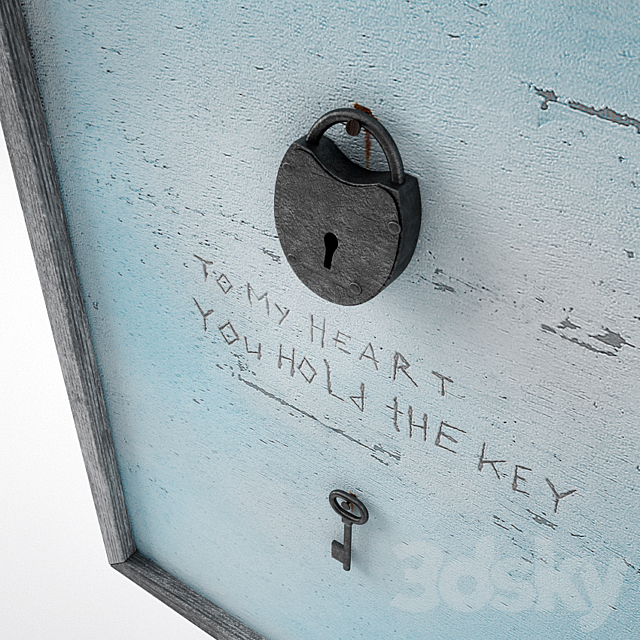 Wall Art _ Key to My Heart _ 3DSMax File - thumbnail 2