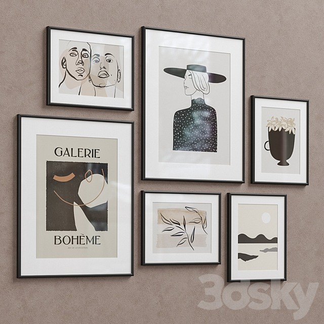 Wall Art Set-13 3DSMax File - thumbnail 2