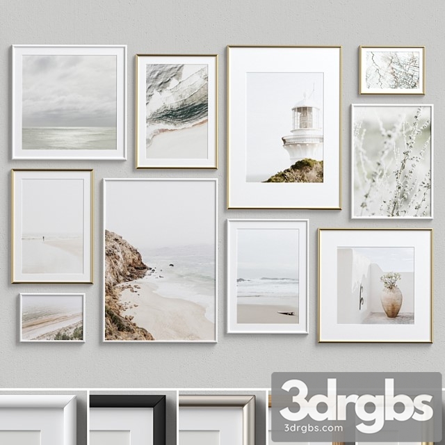 Wall art set-14 3dsmax Download - thumbnail 1