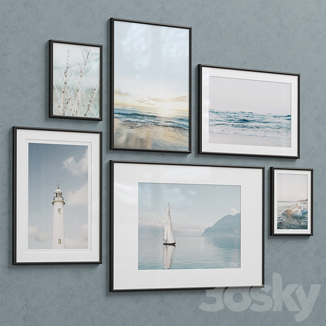 Wall Art Set-16 3DS Max Model - thumbnail 6