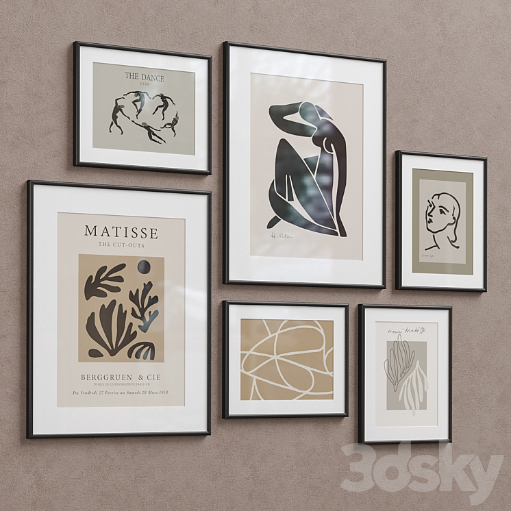 Wall Art Set-17 3DS Max - thumbnail 2