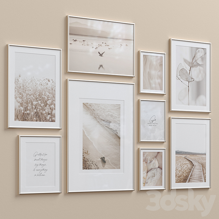 Wall Art Set-18 3DS Max - thumbnail 2