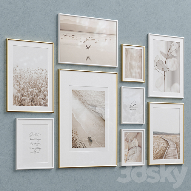 Wall Art Set-18 3DSMax File - thumbnail 5