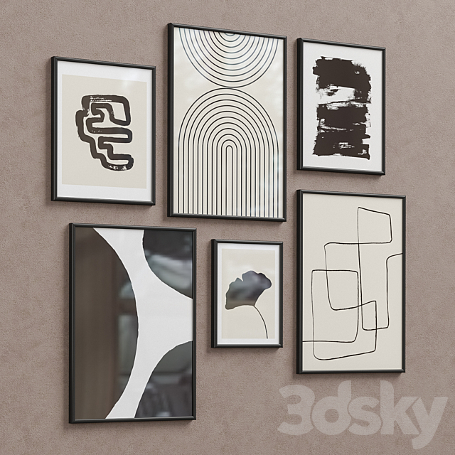 Wall Art Set-27 3DS Max Model - thumbnail 2