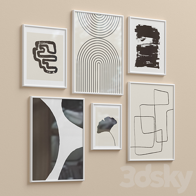 Wall Art Set-27 3DS Max Model - thumbnail 5