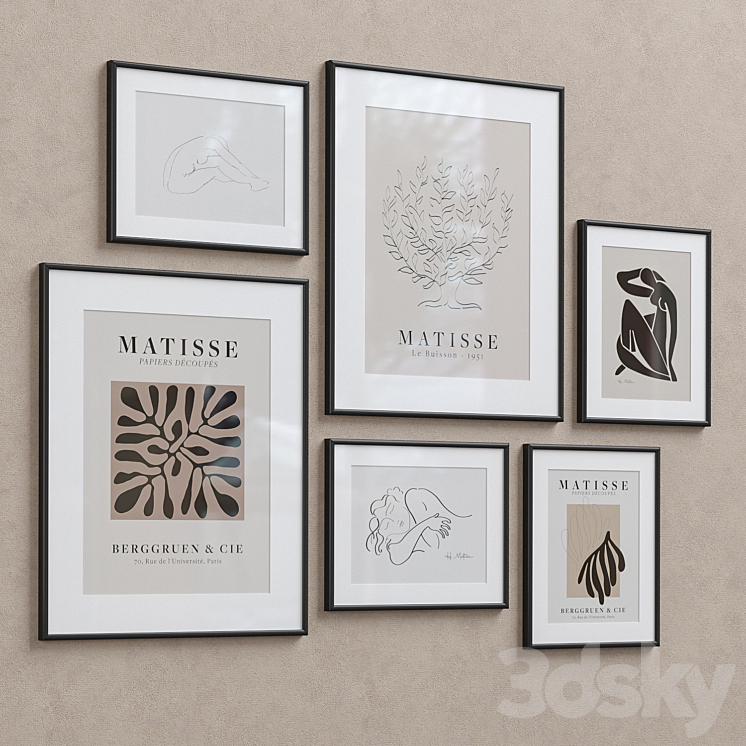 Wall Art Set-5 3DS Max - thumbnail 2