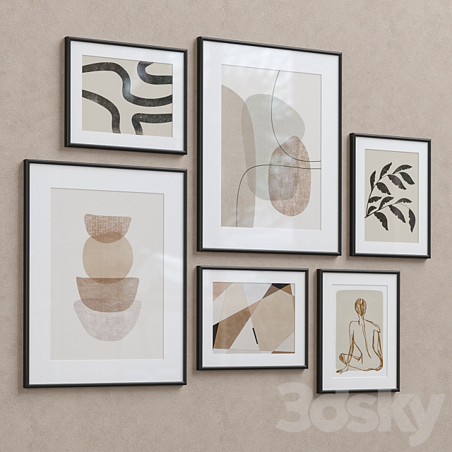 Wall Art Set-6 3DS Max Model - thumbnail 2