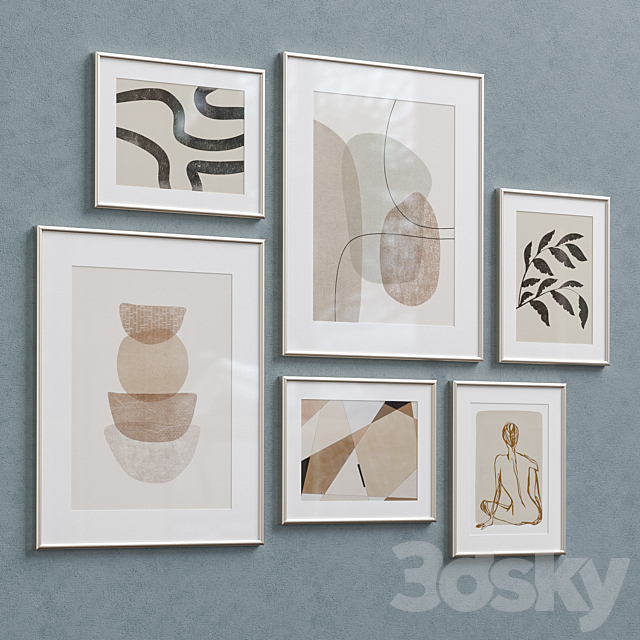 Wall Art Set-6 3DS Max Model - thumbnail 3