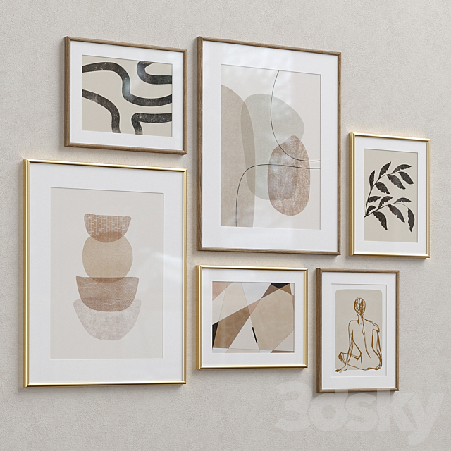 Wall Art Set-6 3DS Max Model - thumbnail 4