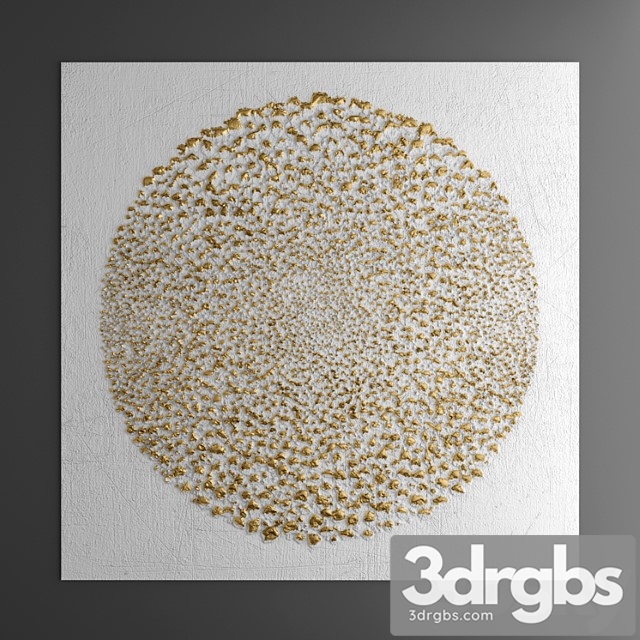 Wall Decor Picture Gold Luxury Lukhuri Decor Art Modern Art Abstraction 24 3dsmax Download - thumbnail 1