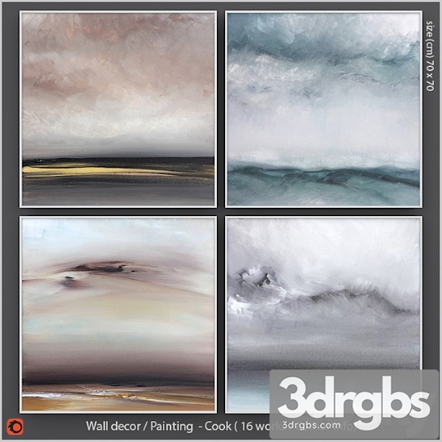 Wall Decor Pictures Set 12 3dsmax Download - thumbnail 1