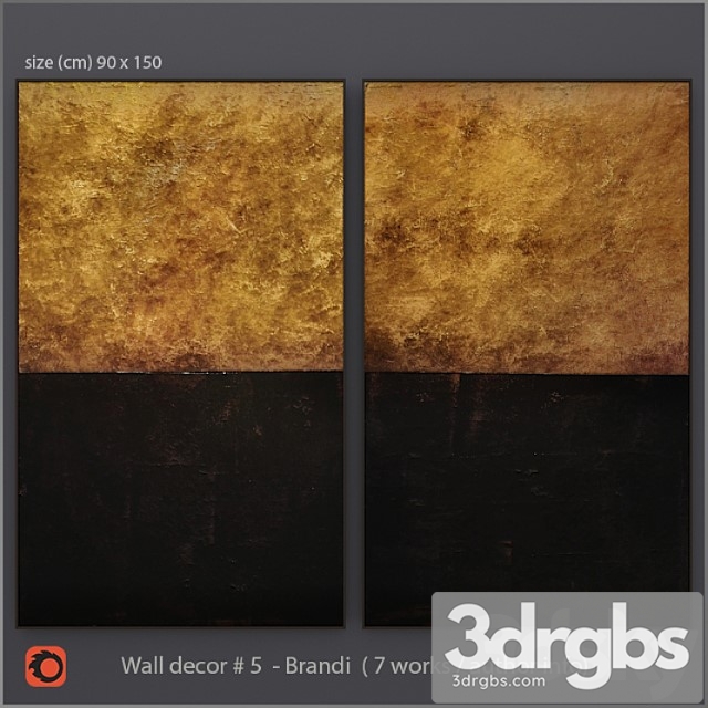 Wall decor – pictures set 5 3dsmax Download - thumbnail 1