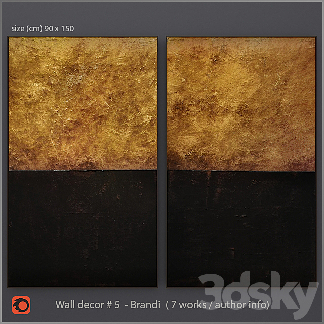 Wall decor – pictures set 5 3DSMax File - thumbnail 1